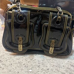 Fendi Brown Patent Leather Handbag